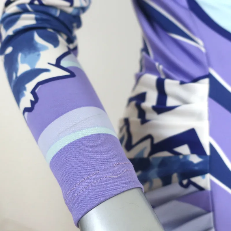 Emilio Pucci Draped Jersey Mini Dress Blue/Purple Printed Silk Size US 6