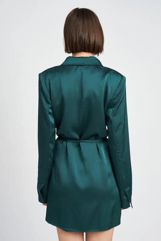 Emory Park WRAPPED BLAZER MINI DRESS WITH DRAWSTRING