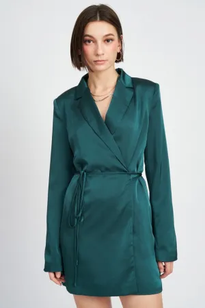 Emory Park WRAPPED BLAZER MINI DRESS WITH DRAWSTRING