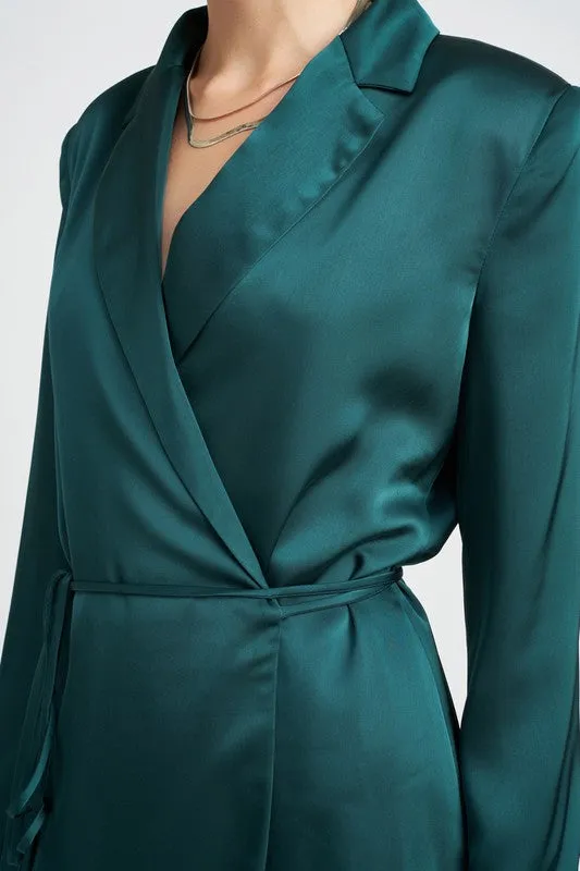 Emory Park WRAPPED BLAZER MINI DRESS WITH DRAWSTRING