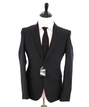 EMPORIO ARMANI - Black Geometric Textured Weave UNIQUE PREMIUM Suit - 40R