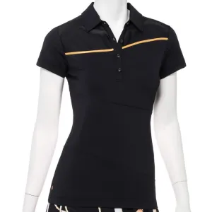 EP NY Short Sleeve Polo w/ Curved Seaming - Black/ Multi - UV 50 