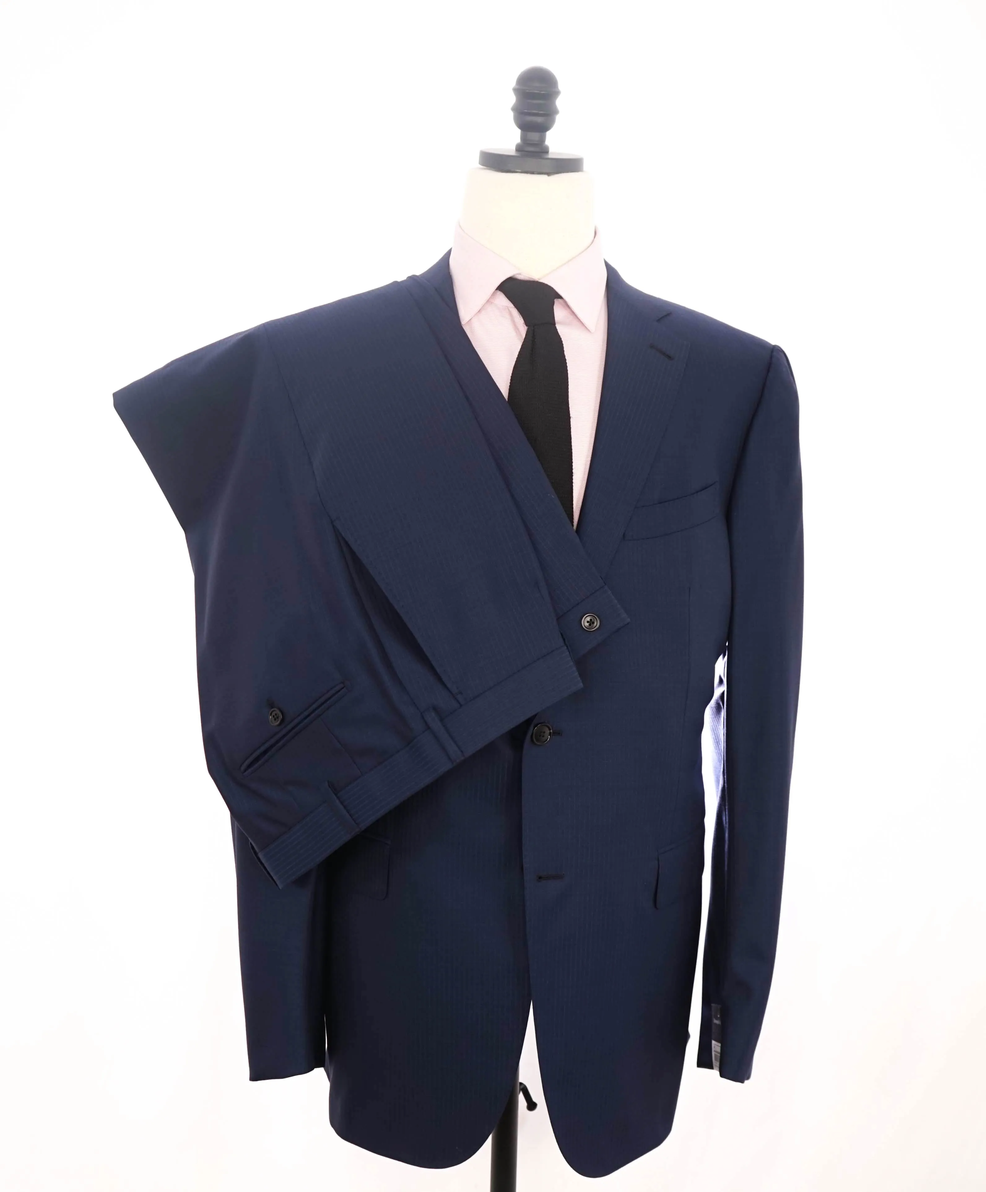 ERMENEGILDO ZEGNA - "15 MILMIL 15" Tonal Blue Stripe Premium Suit - 44L
