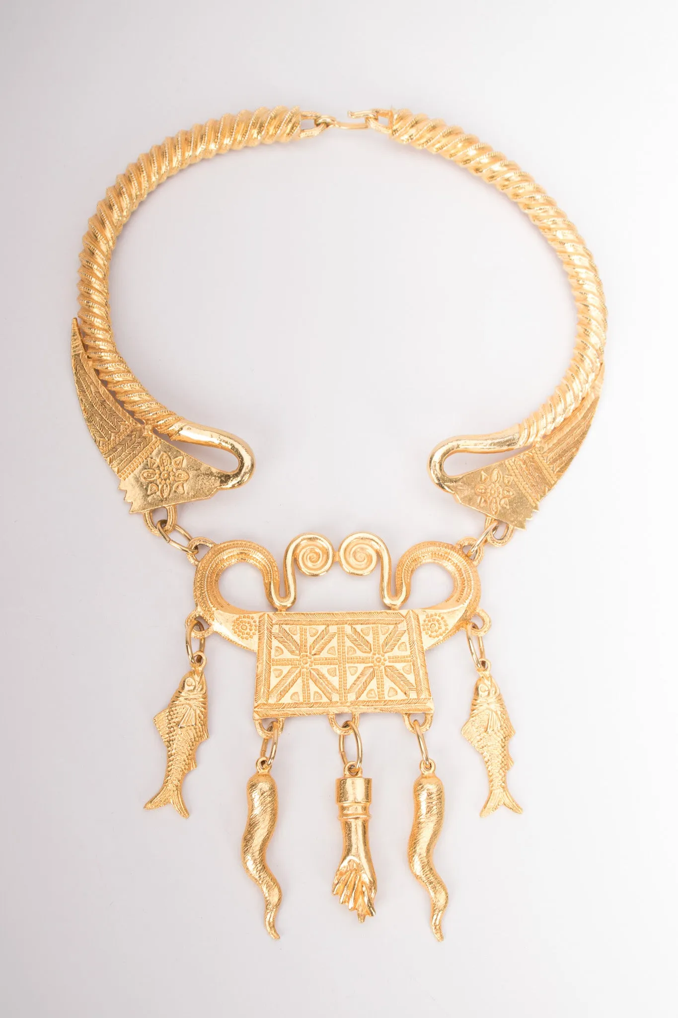 Etruscan Amulet Collar Necklace