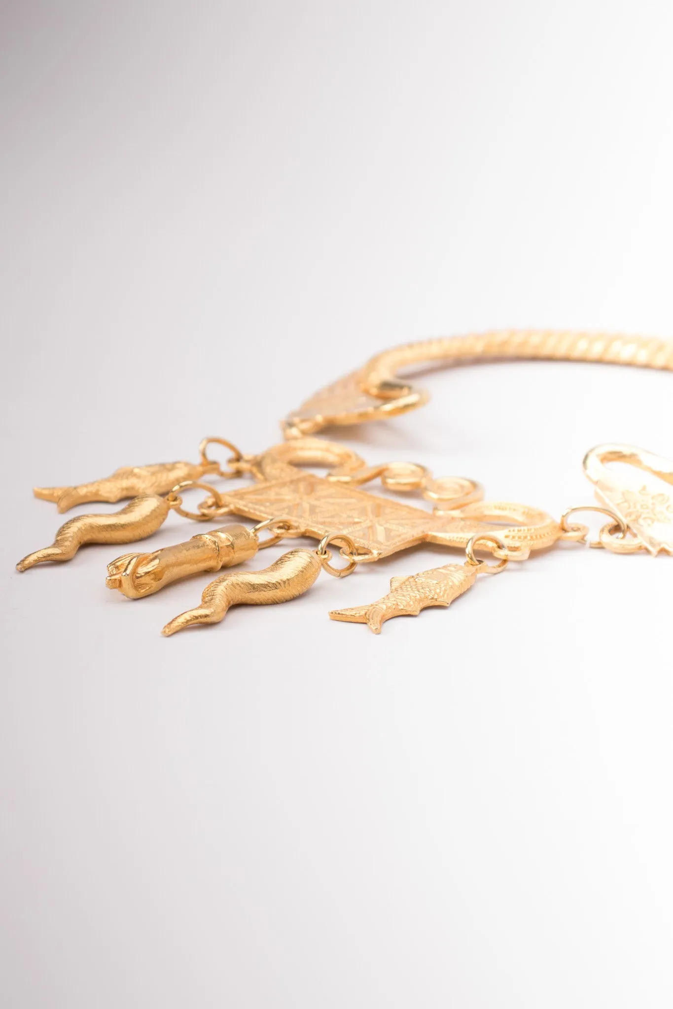 Etruscan Amulet Collar Necklace
