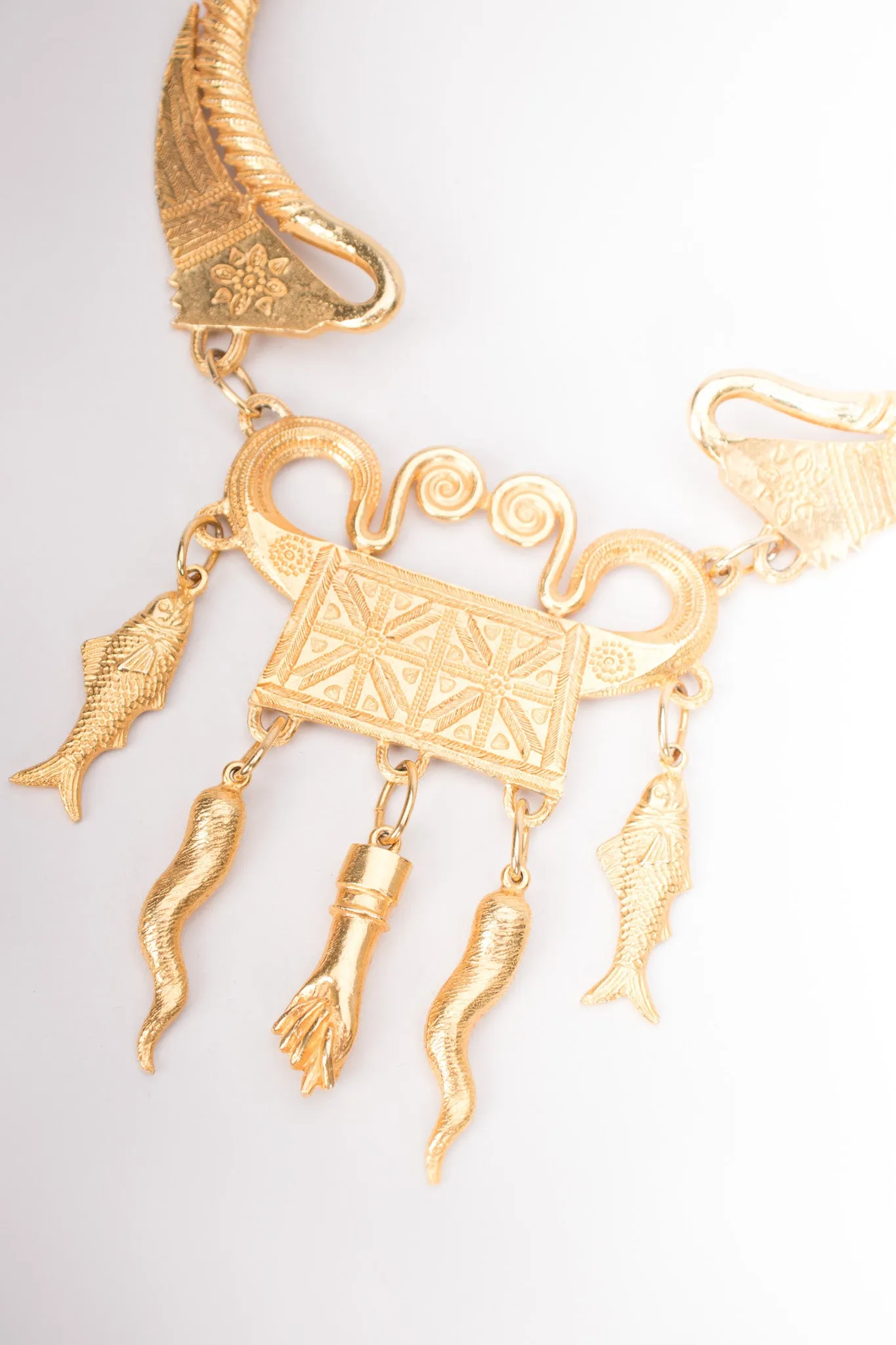 Etruscan Amulet Collar Necklace