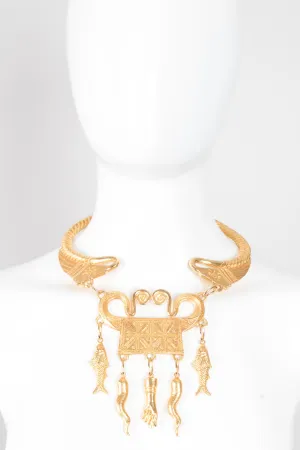 Etruscan Amulet Collar Necklace