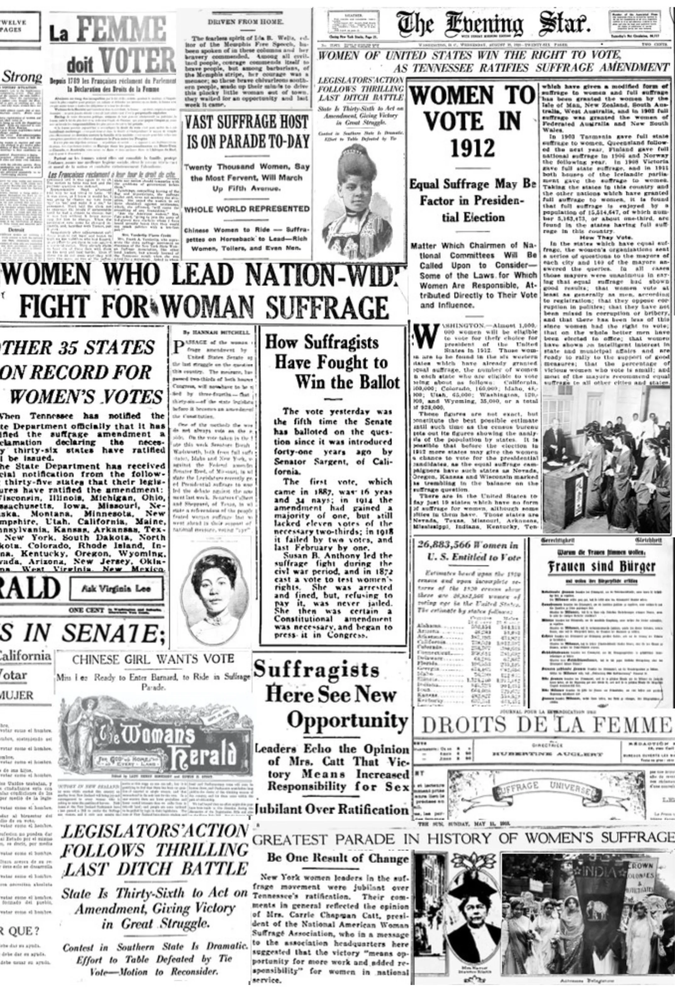 EVELYN: SUFFRAGIST NEWSPRINT DRESS