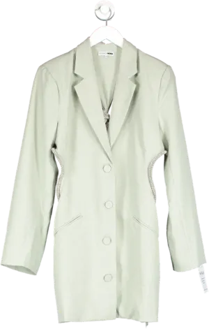 Fashion Nova Green Gabriella Blazer Mini Dress UK L