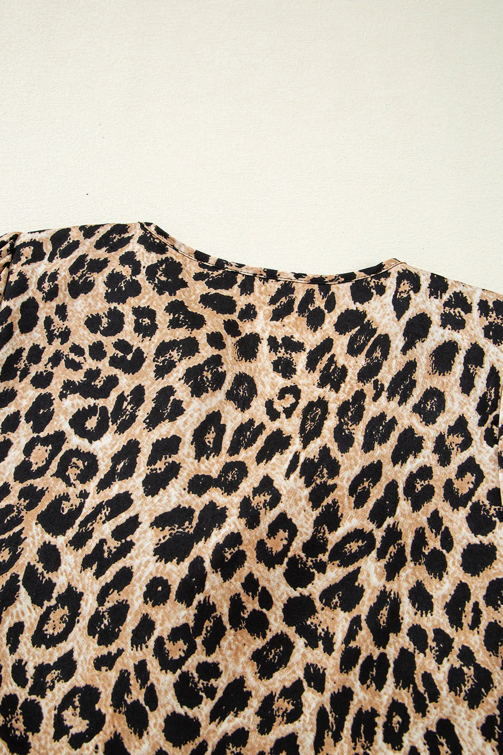 Fierce By Nature Ruffled Neck Puff Short Sleeve Top