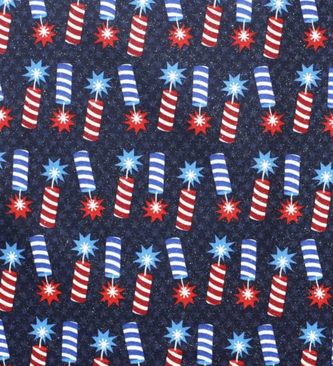 Firecracker July 4th Print Ruffled Dog Vest Harness