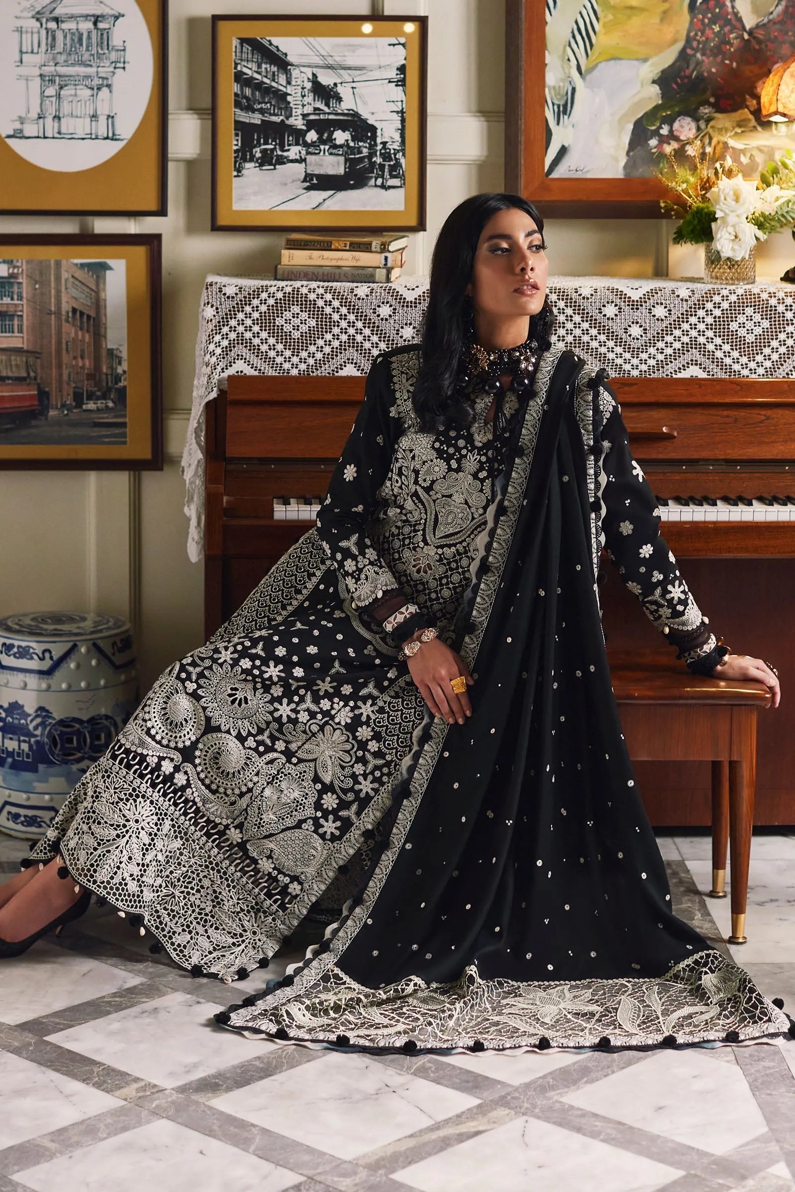 FIRUZEH (EW22-01) | Elan Winter Embroidered Collection | Unstitched Slub Khaddar Suits