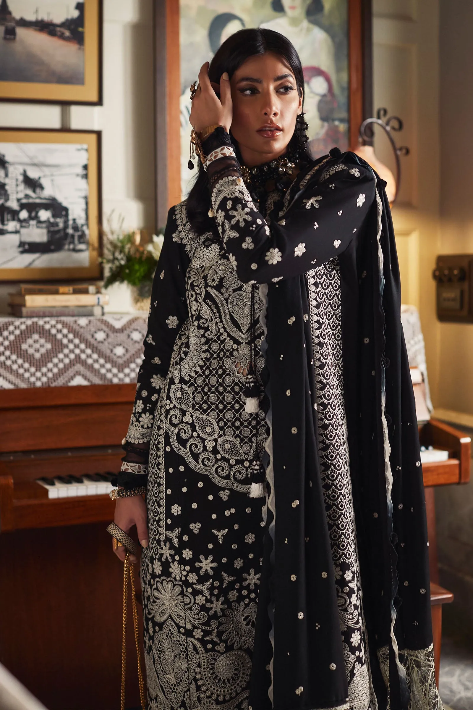 FIRUZEH (EW22-01) | Elan Winter Embroidered Collection | Unstitched Slub Khaddar Suits