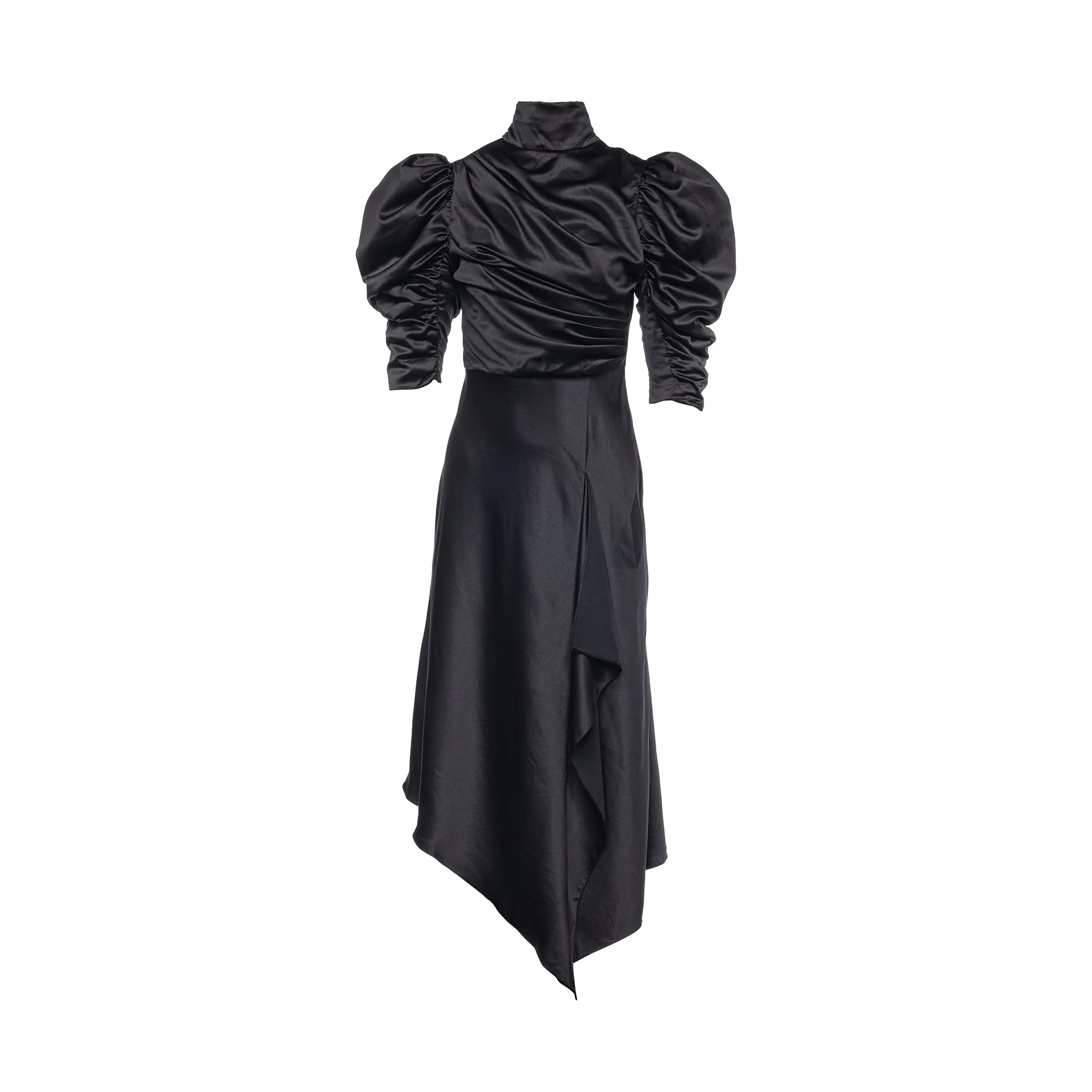 FLAVIA SATIN DRAPED DRESS MIDI