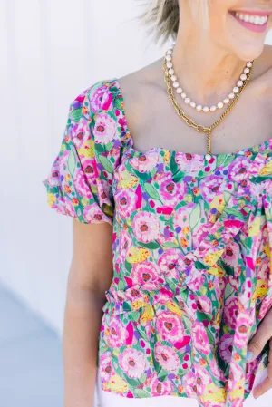 Floral Forever Ruffled Top