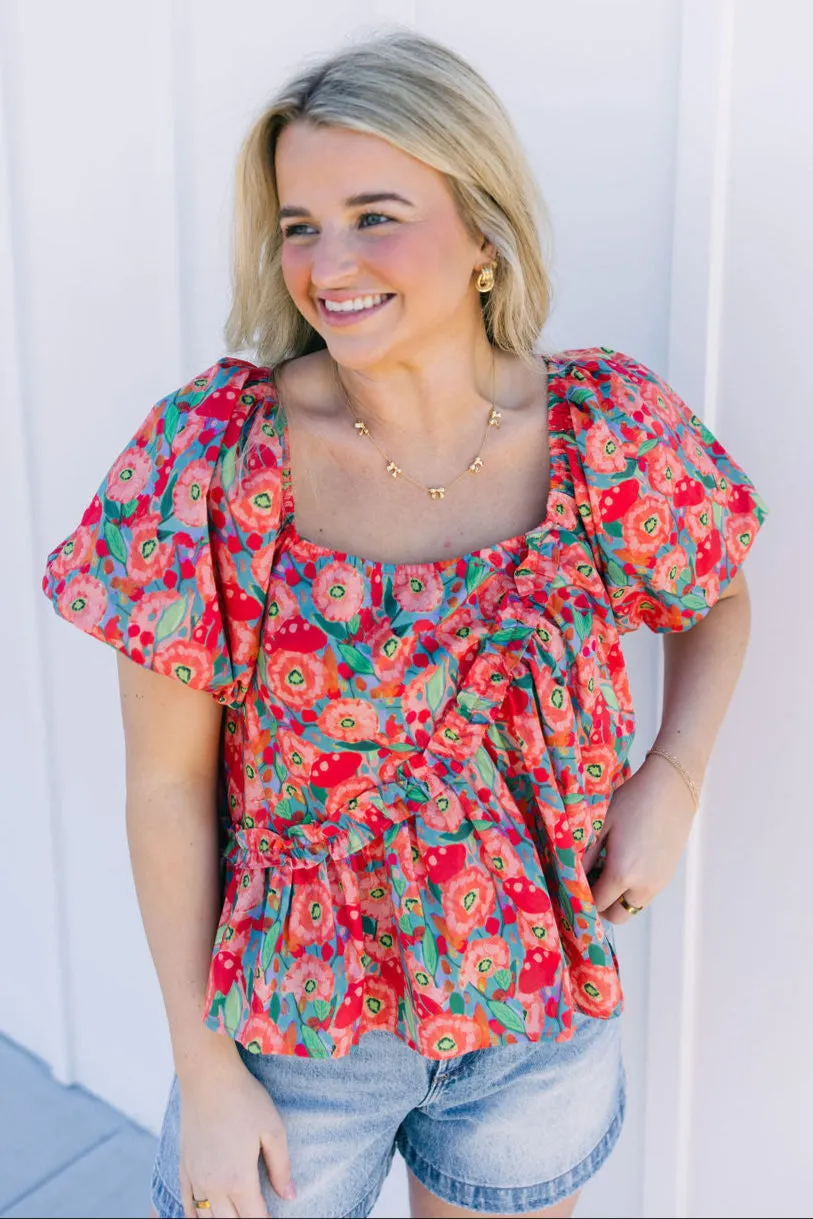 Floral Forever Ruffled Top