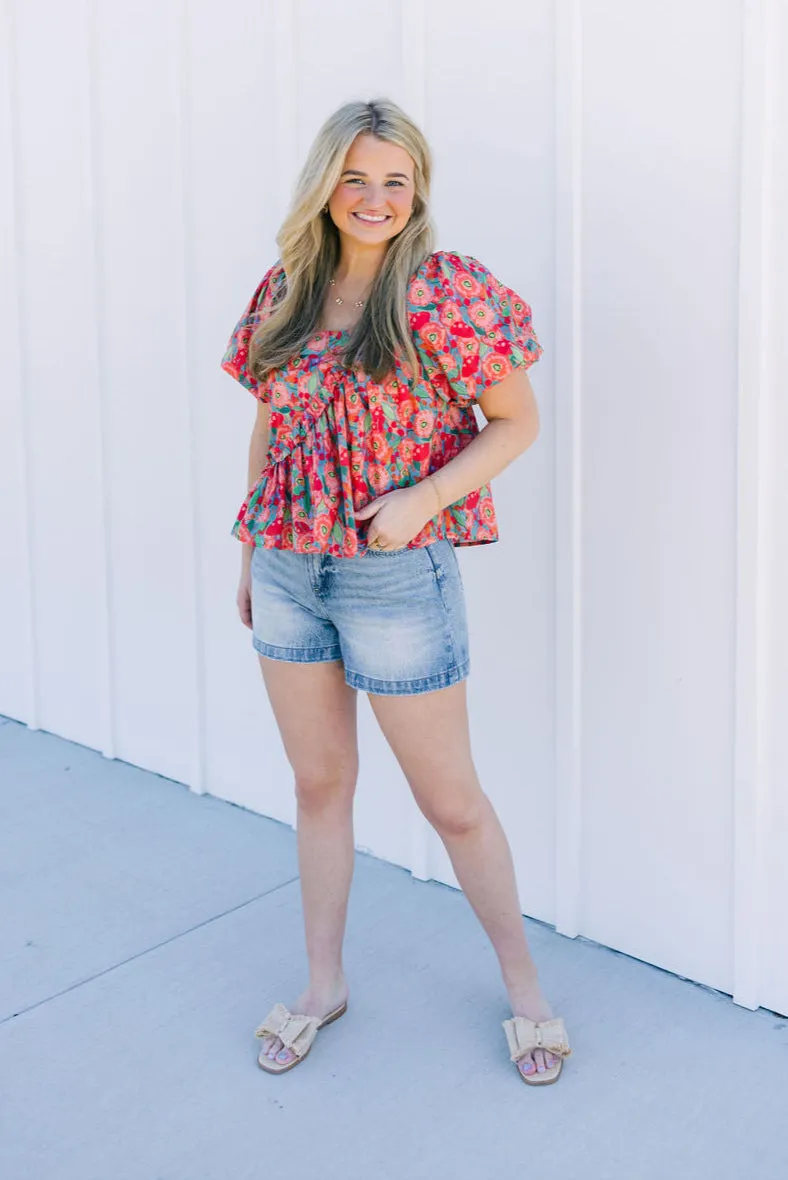 Floral Forever Ruffled Top