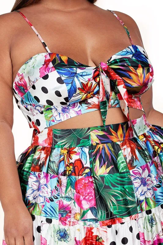 Flowers and Things Skirt Set   SMALL-3X