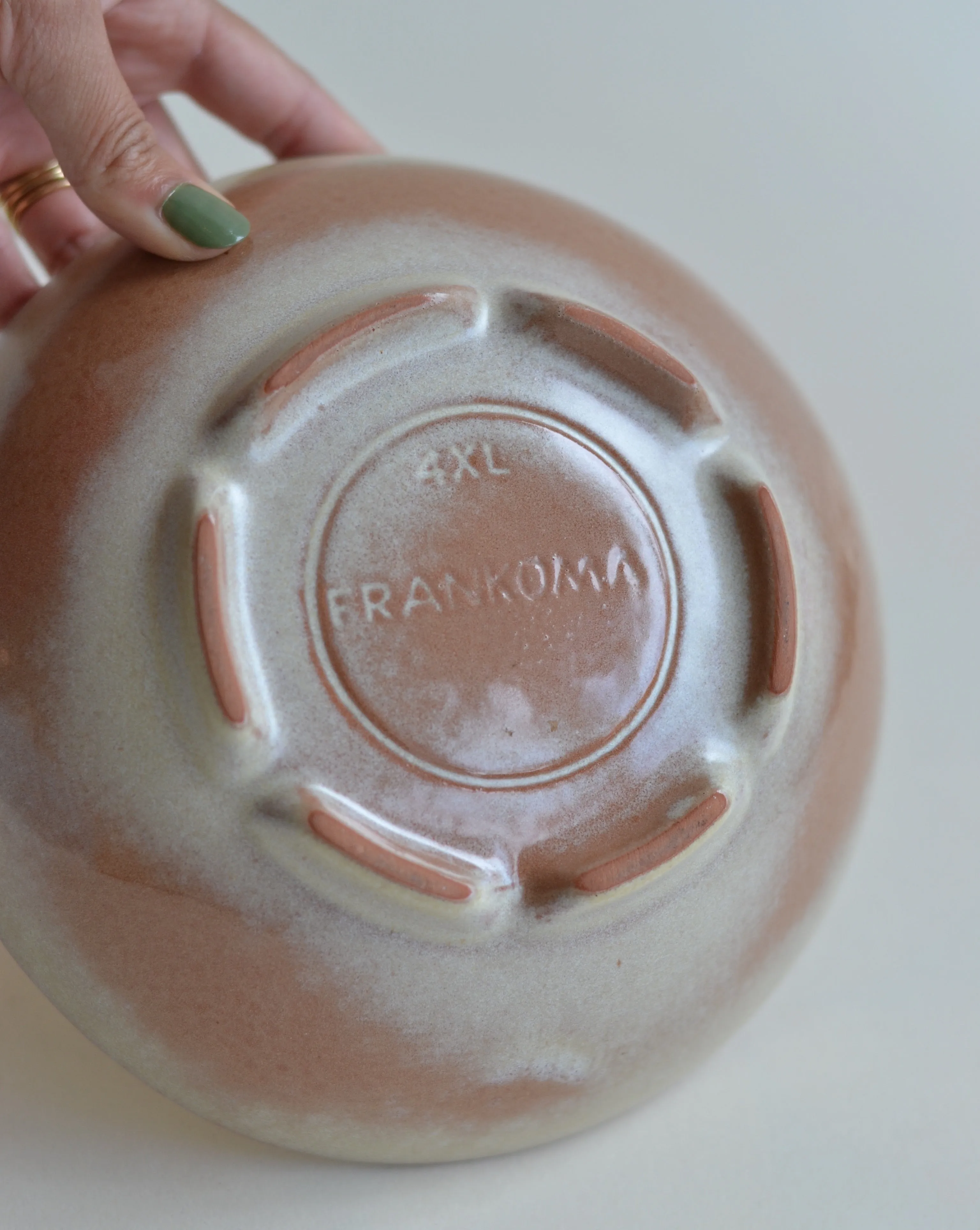 Footed Frankoma Serving Bowl