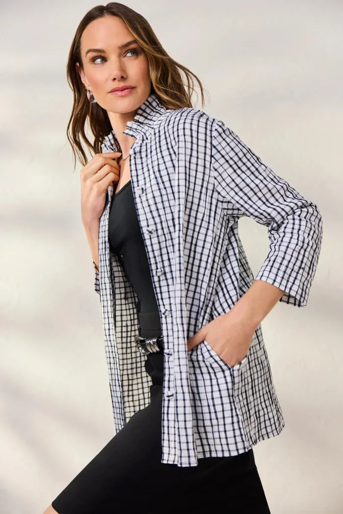 Foxcroft Carolina Jacket in White & Black