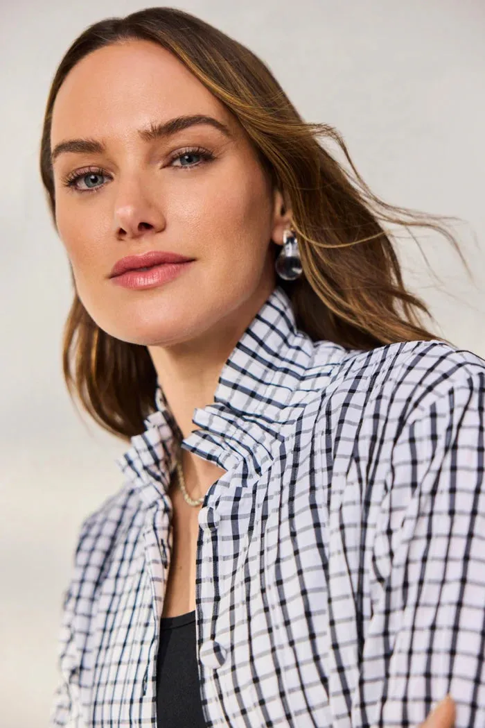 Foxcroft Carolina Jacket in White & Black