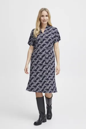 Fransa Flora Dress Navy Blazer