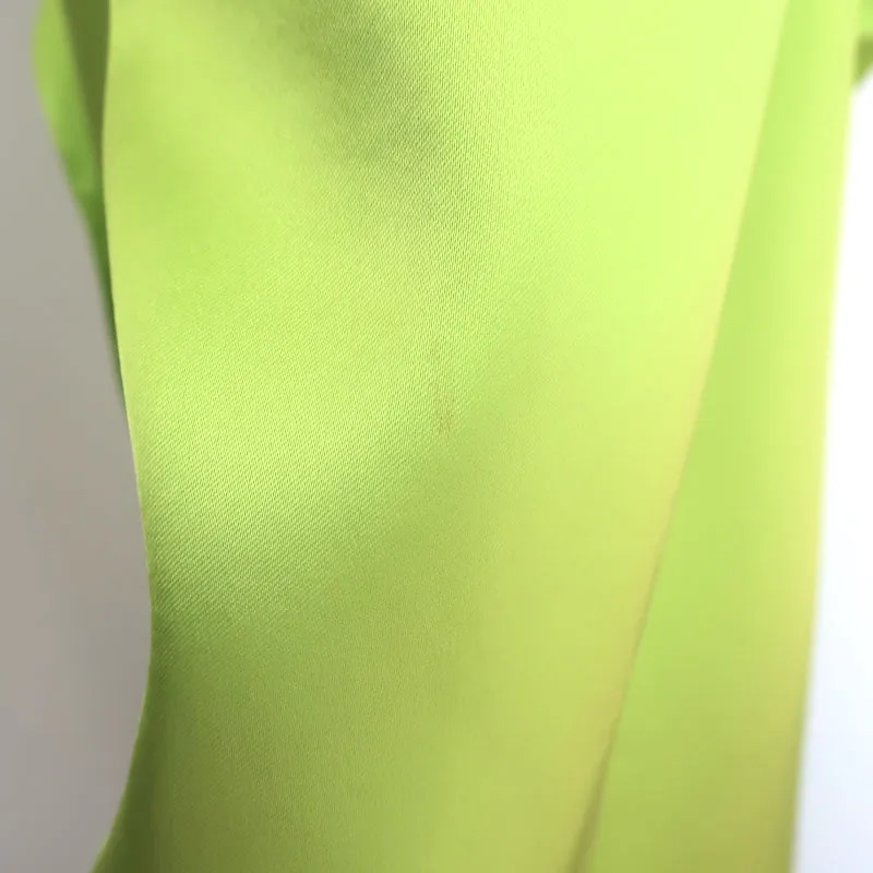 GAUGE81 Tunja Mini Blazer Dress Lime Satin Size Small