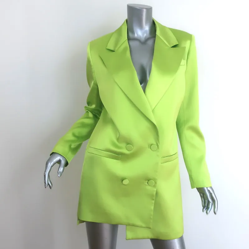 GAUGE81 Tunja Mini Blazer Dress Lime Satin Size Small
