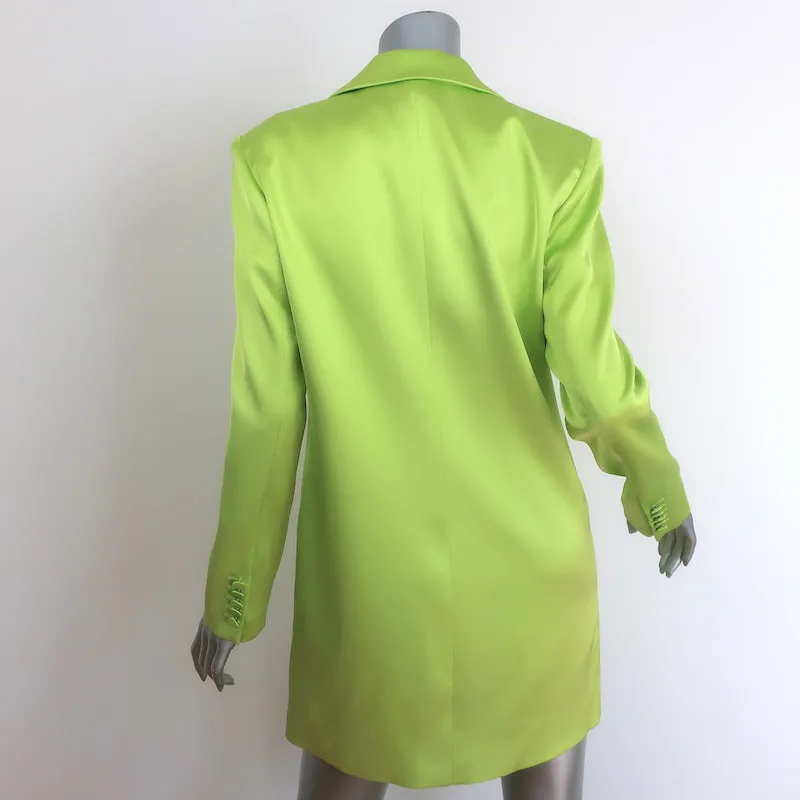 GAUGE81 Tunja Mini Blazer Dress Lime Satin Size Small