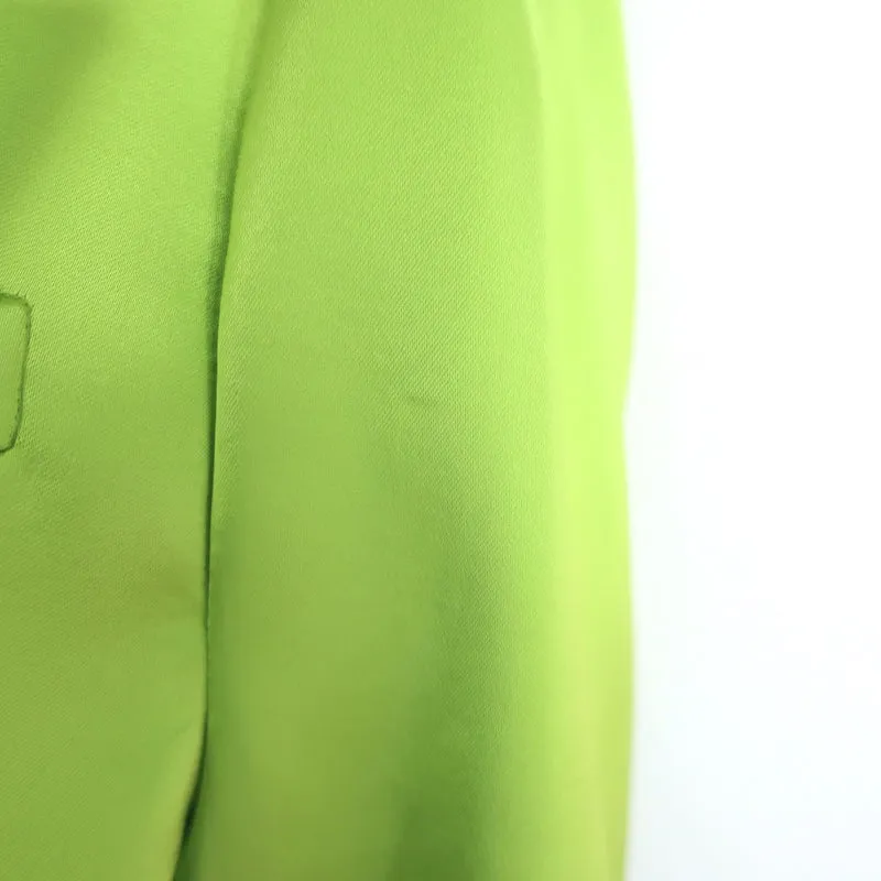 GAUGE81 Tunja Mini Blazer Dress Lime Satin Size Small