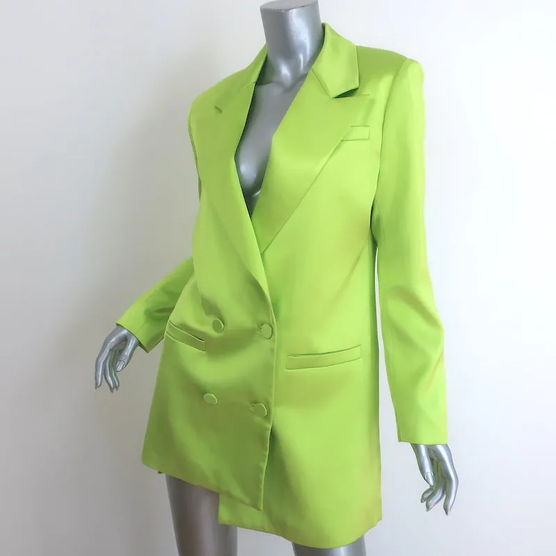 GAUGE81 Tunja Mini Blazer Dress Lime Satin Size Small