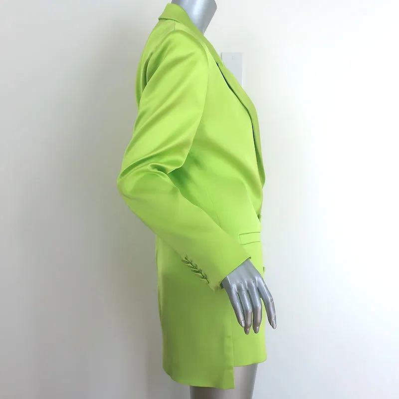 GAUGE81 Tunja Mini Blazer Dress Lime Satin Size Small