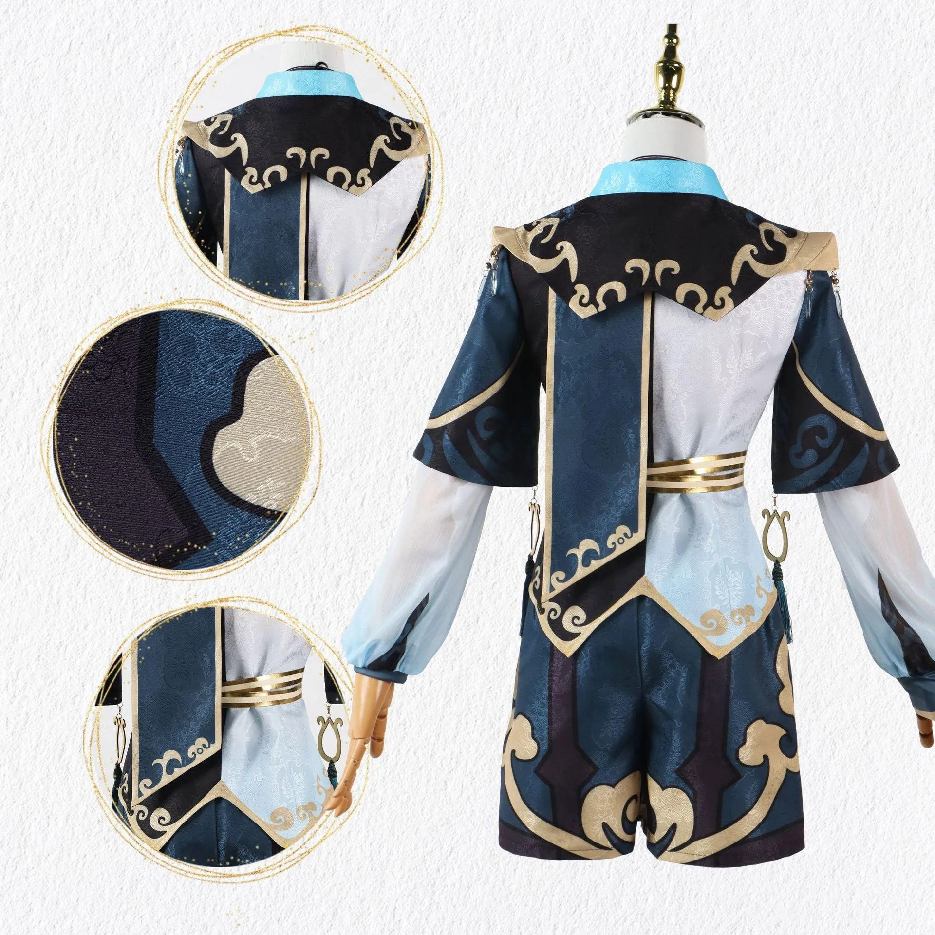 Genshin Impact Xingqiu Cosplay Costume Anime Men Dress Pants Halloween Outfit