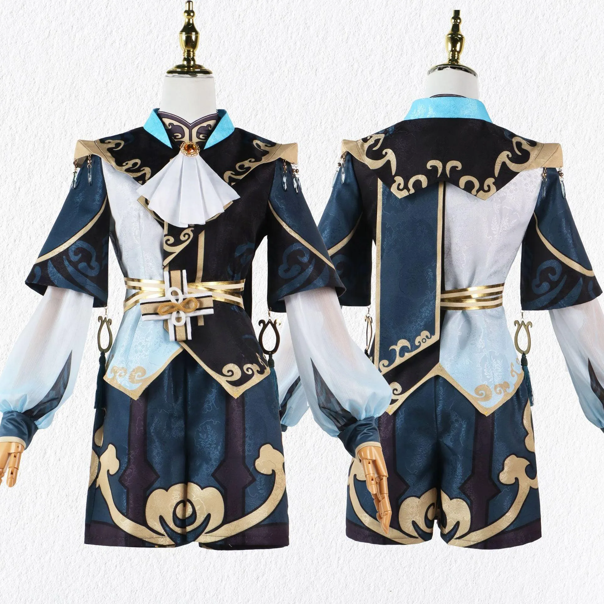 Genshin Impact Xingqiu Cosplay Costume Anime Men Dress Pants Halloween Outfit