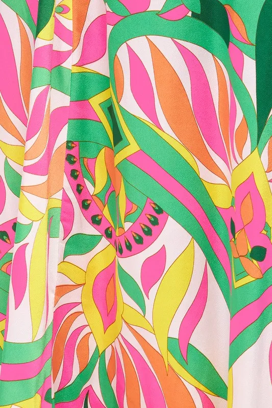 Geographic Print Maxi Dress
