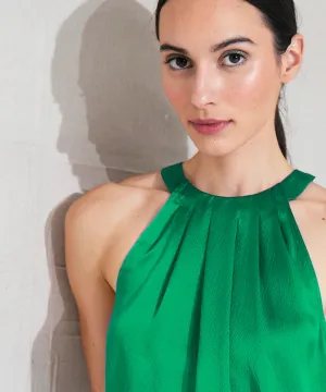 GO DRAPED OVER HALTER DRESS 061324
