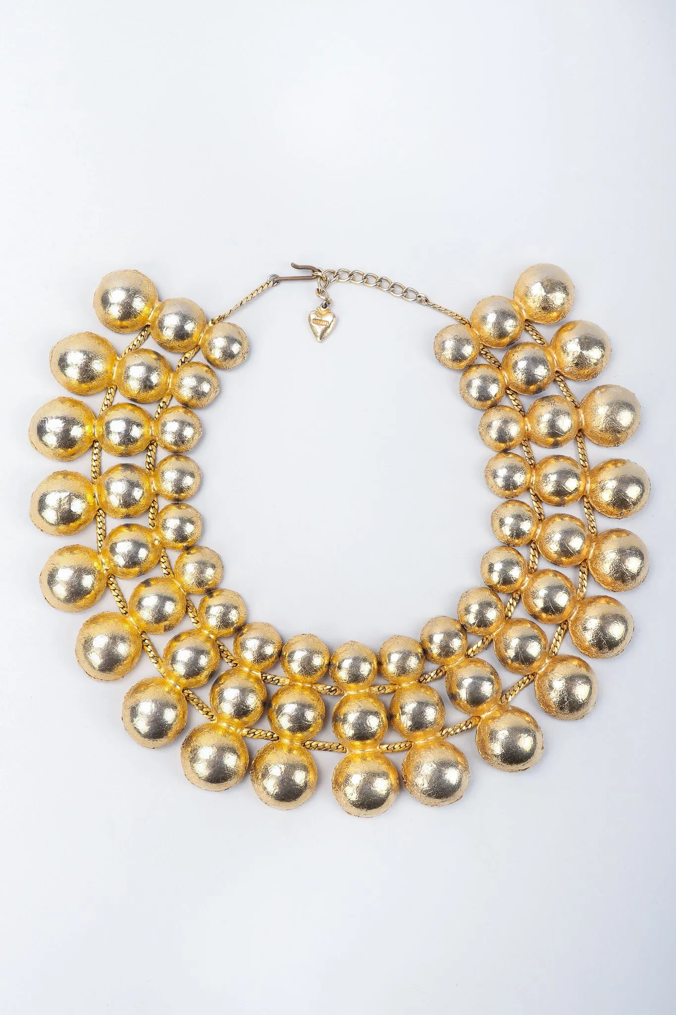 Gold Foil Dome Collar Necklace