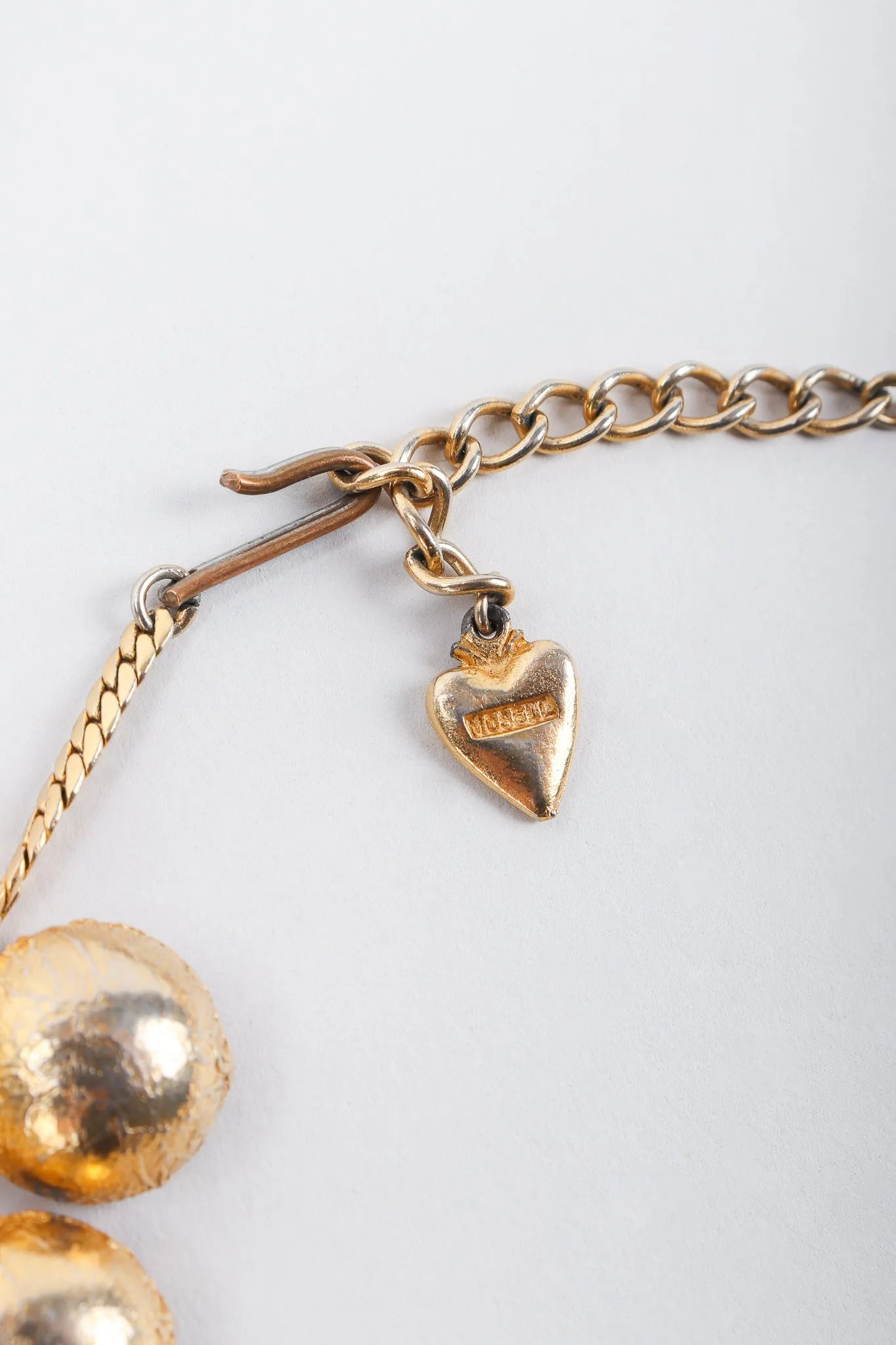 Gold Foil Dome Collar Necklace