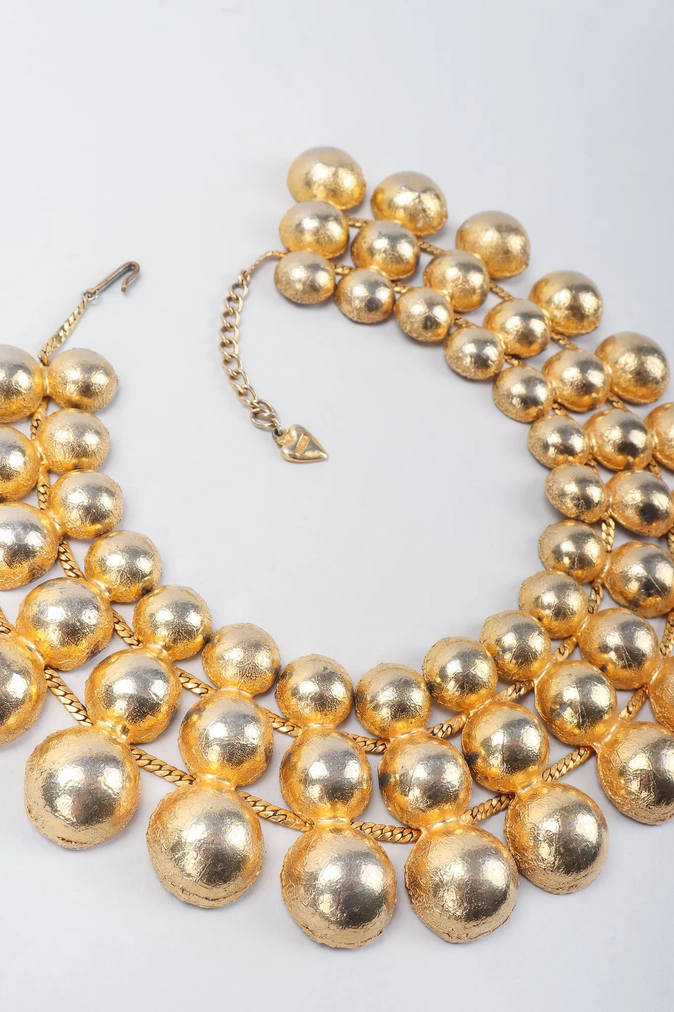 Gold Foil Dome Collar Necklace