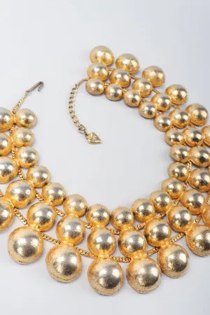 Gold Foil Dome Collar Necklace