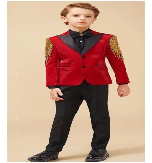 Gold Red Power Suit