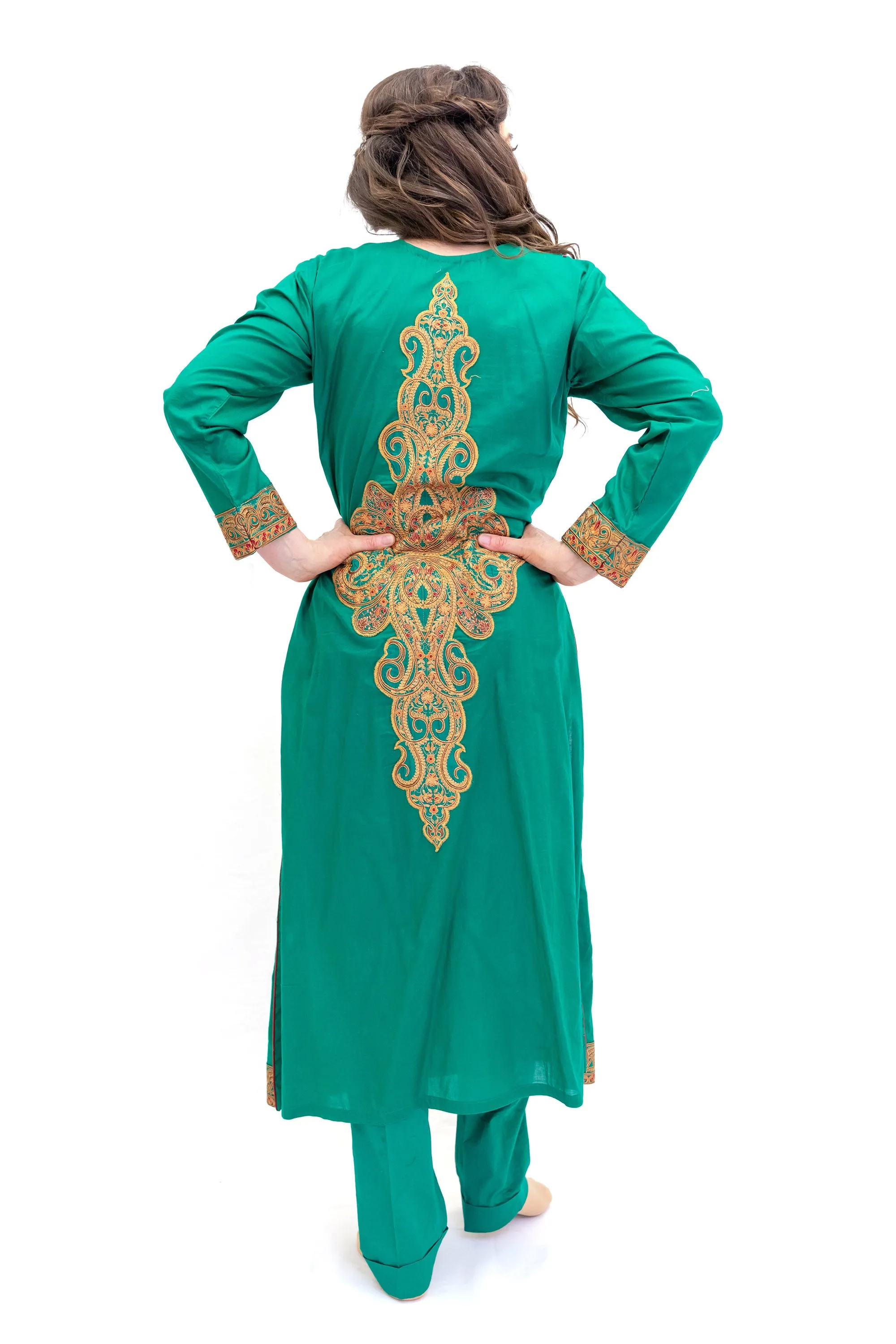 Green Chiffon Salwar Kameez - Motifz Designer Suit