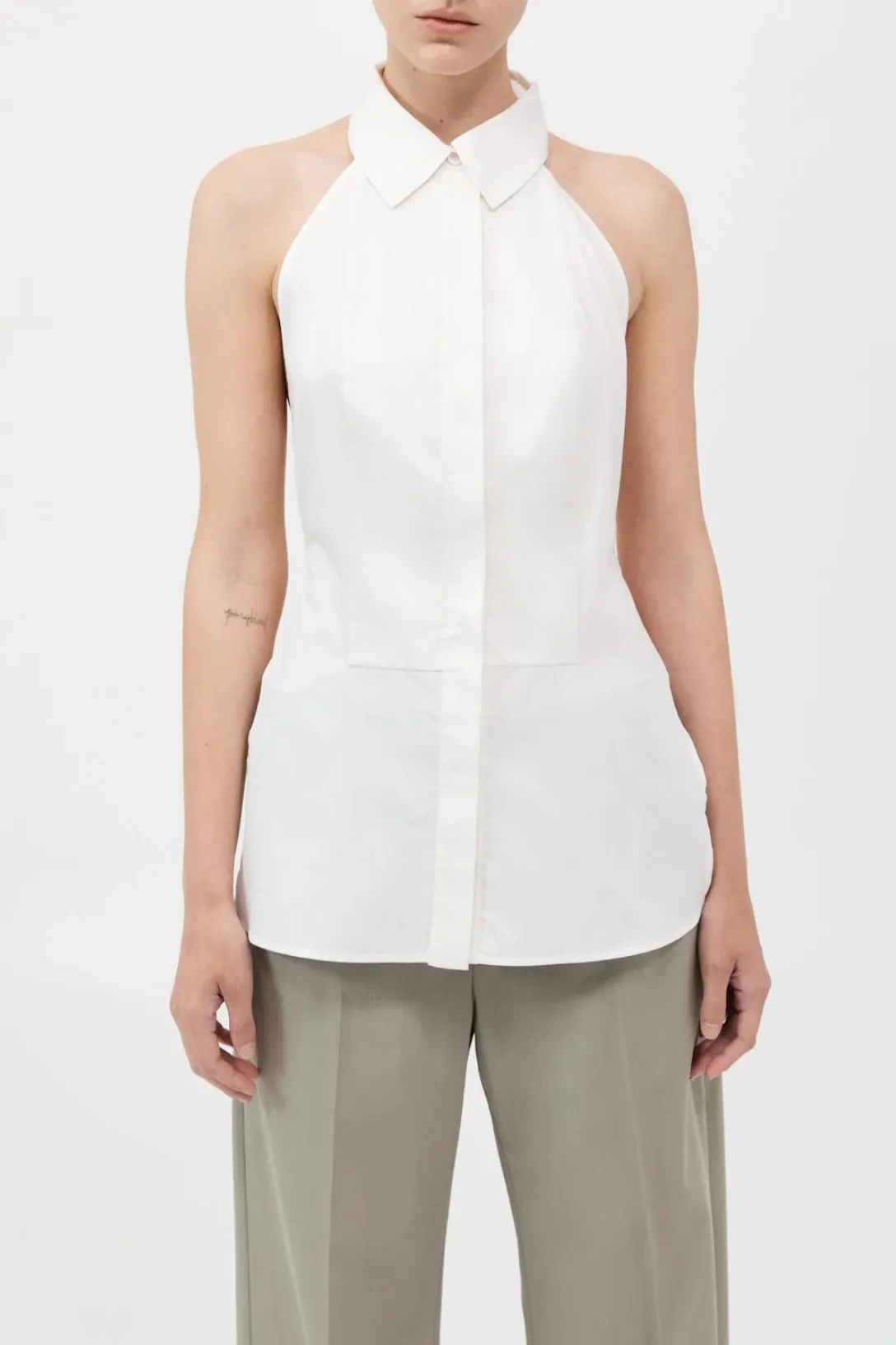 Halter Shirt | White