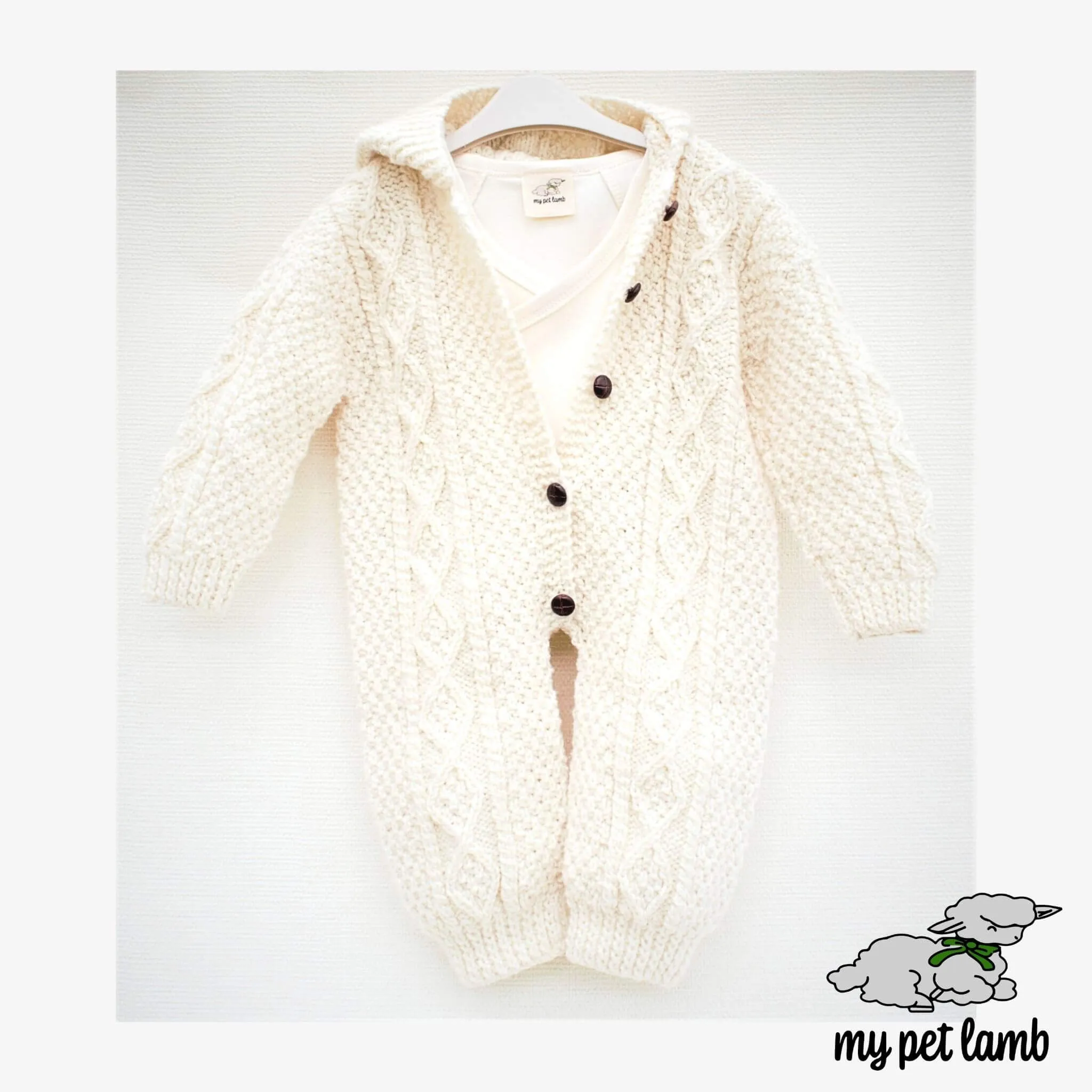 Handmade Knitted Aran Romper
