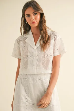 HARLOW EYELET SHIRT