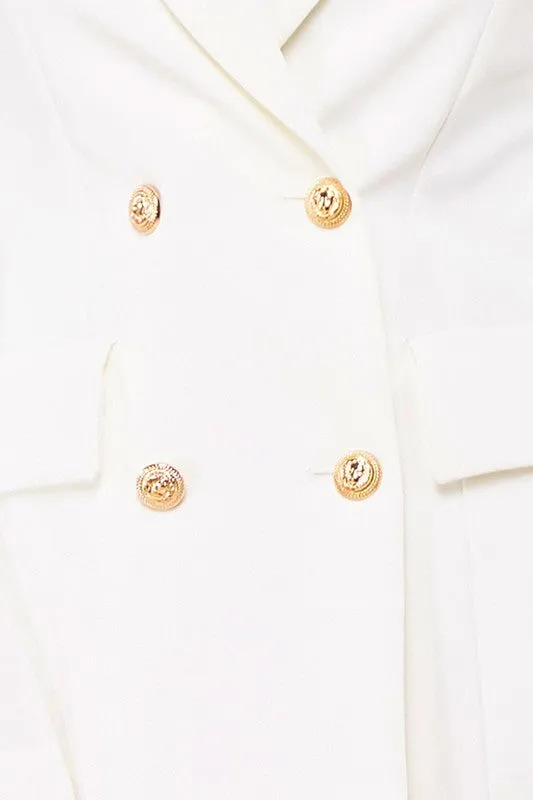 Harper Gold Pin Blazer Dress