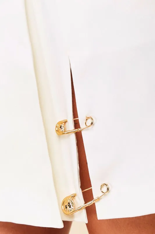 Harper Gold Pin Blazer Dress