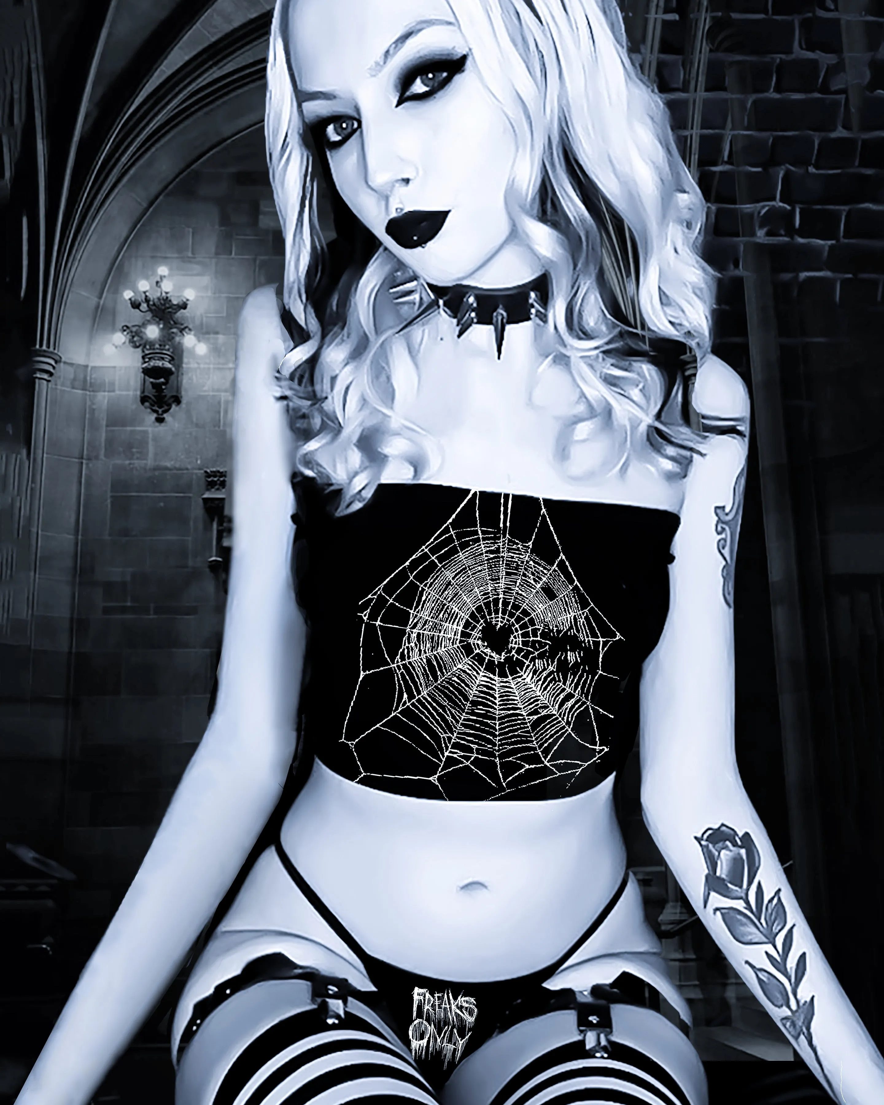 Heart Web Tube Top