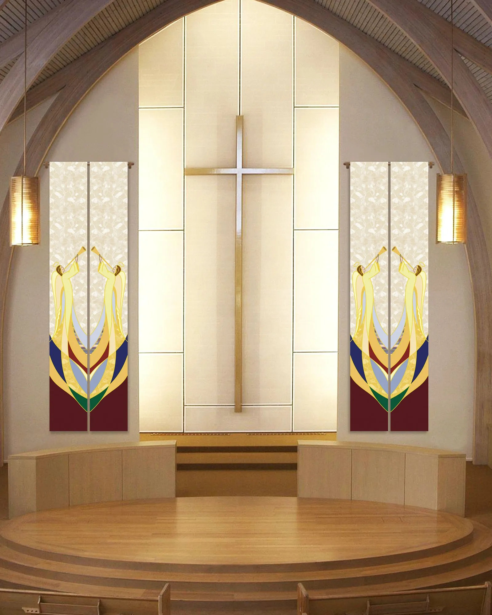 Heralding Angels Christmas Printed Banners