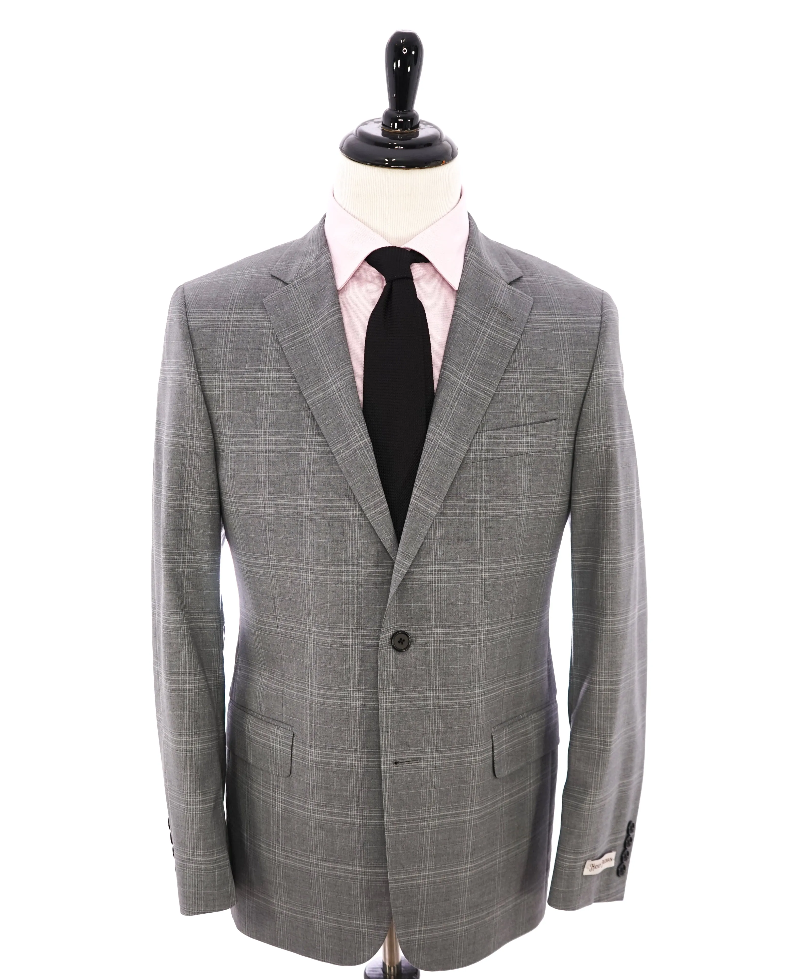 HICKEY FREEMAN - Tonal Gray Plaid Check "Milburn ii" Wool Suit - 40R